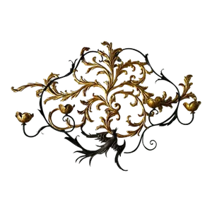 1960s Palladio Italian Gilt Metal Wall Sconce