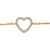 Contemporary Gold Vermeil Diamond Accent Heart Lariat Bolo Bracelet For Sale - Image 3 of 4