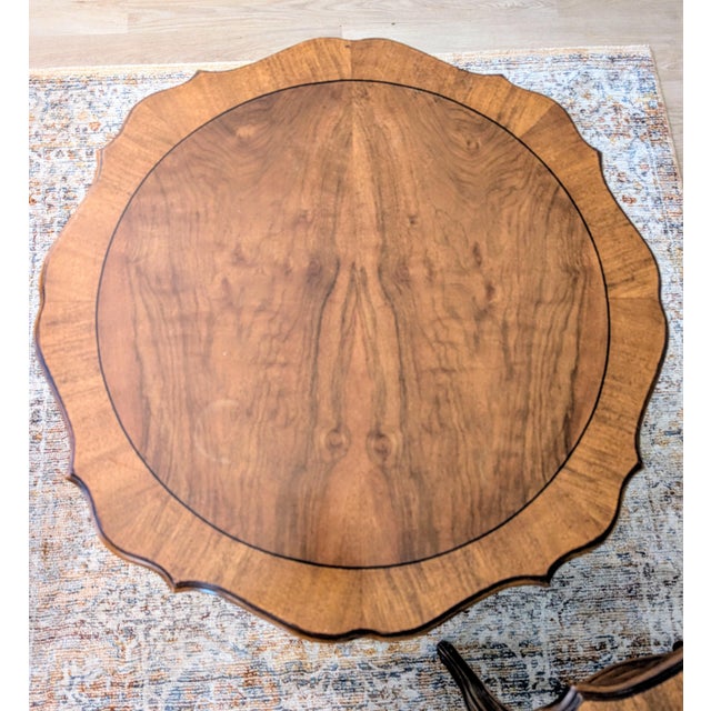 Brown 1980s Karges Furniture French Provincial Burled Walnut End Tables, a Pair For Sale - Image 8 of 15