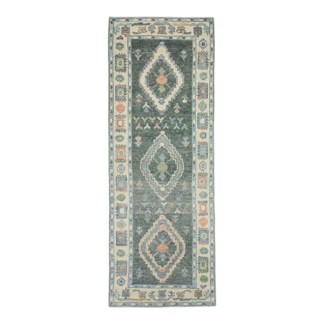 Turkish Oushak Rug 2'11"x 8' #19146 For Sale
