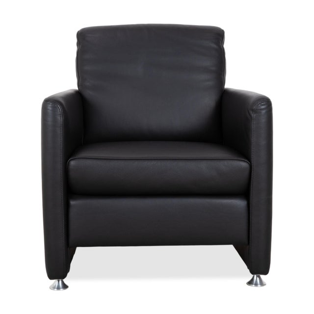 Black Leather Lounge Chair from Ewald Schillig For Sale - Image 13 of 14