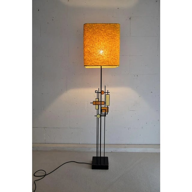 Mid-Century Danish Modern Wrought Iron & Glass Floor Lamp by Svend Aage Holm Sørensen For Sale - Image 16 of 16