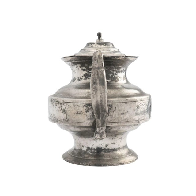 Metal American Pewter Tea Pot, 1820 For Sale - Image 7 of 13