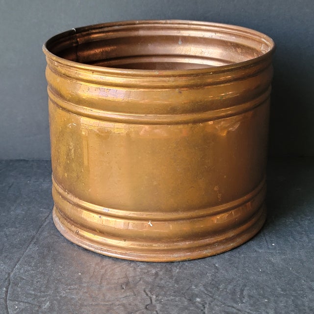 Vintage Copper Cachepot Planter Plant Pot For Sale - Image 4 of 9