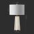 Metal Gracellen Alabaster Table Lamp in White/Gold For Sale - Image 7 of 7