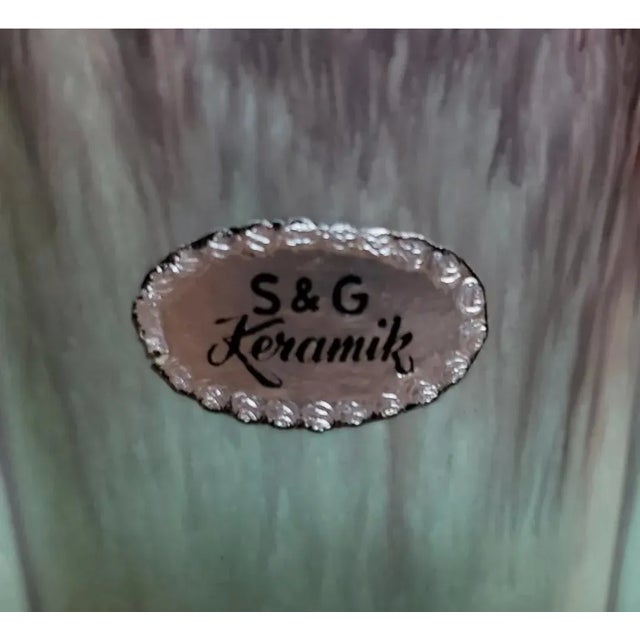 1948-1950 German Scheurich & Greulich Keramik Fat Lava Double Handled Vase For Sale In New Orleans - Image 6 of 8