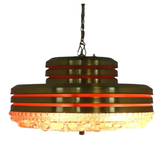 Swedish Hanging Lamp in Glass For Sale