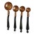 Rustic Cabin Core Copper Measuring Spoons W/ Hand Forged Handles Lodge Farmhouse Styles For Sale