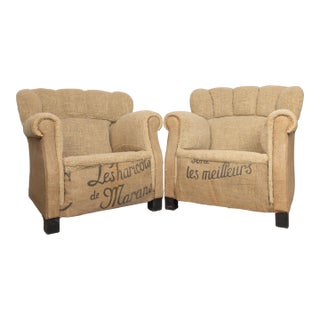 Pair of Antique Club Chairs For Sale