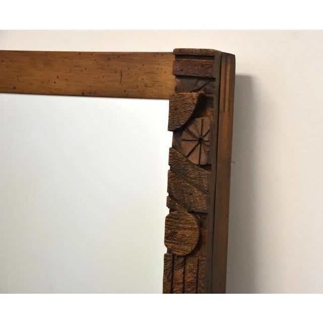 1960s Brutalist Mid-Century Modern Mirror by Lane For Sale - Image 5 of 7