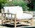 Transitional Bali Patio Teak Olefin Cushion Outdoor Lounge Chair by Artesia For Sale - Image 3 of 8