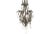 Baroque Antique 19th Century Iron & Crystal Chandelier For Sale - Image 3 of 5
