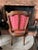 Wood 5-Piece Antique French Salon Suite — Settee & Bergère Chairs, Red Upholstery For Sale - Image 7 of 9
