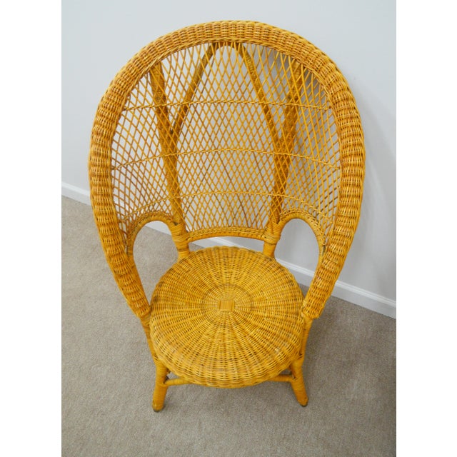 Peacock Rattan Wicker Chairs a Pair Chairish
