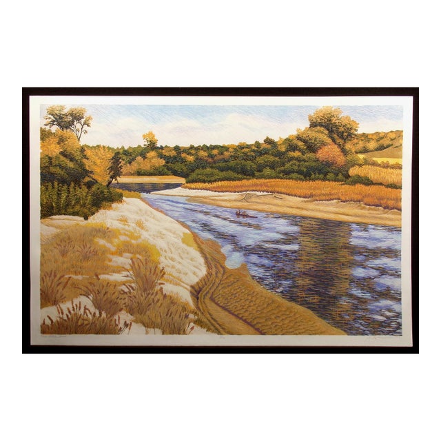 Gordon Mortensen "The Little Sioux" Signed Numbered Woodcut Art Print, 1984 For Sale