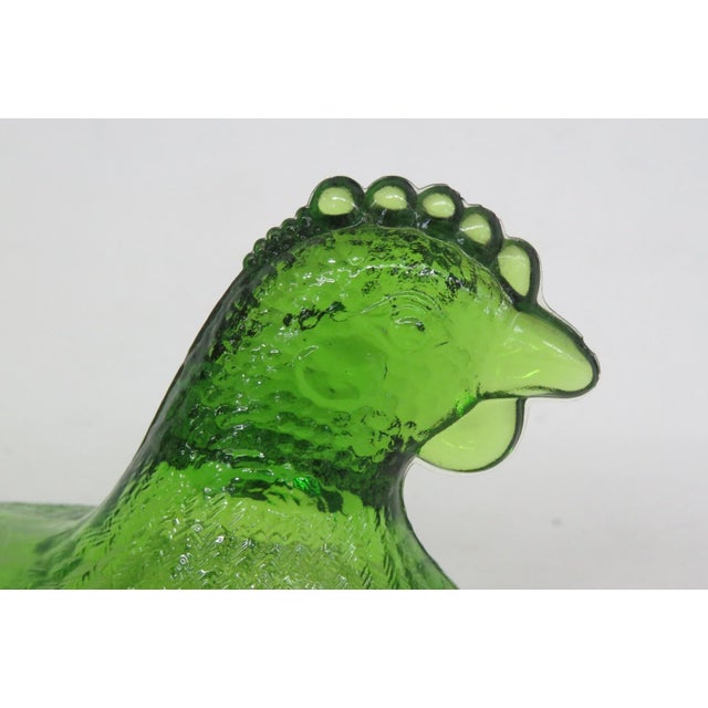 Indiana Glass Mid Century Green Hen on Nest Dish Cover Lid Only No Bottom 4936b For Sale - Image 14 of 14
