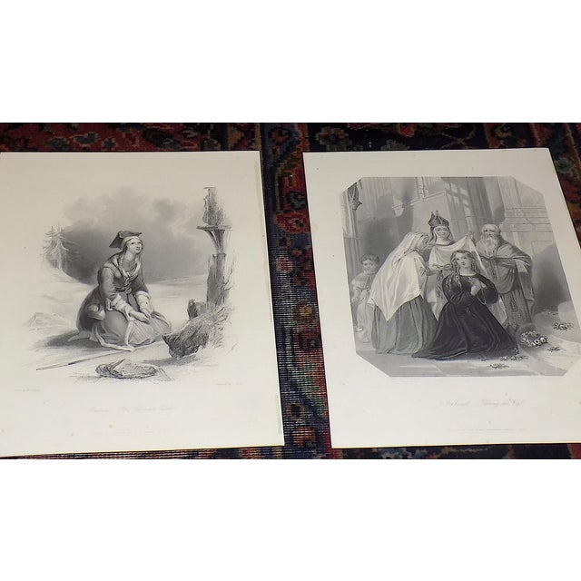 Victorian Antique 19th Century Victorian Genre Engravings Featuring Beautiful Women - Set of 12 For Sale - Image 3 of 8