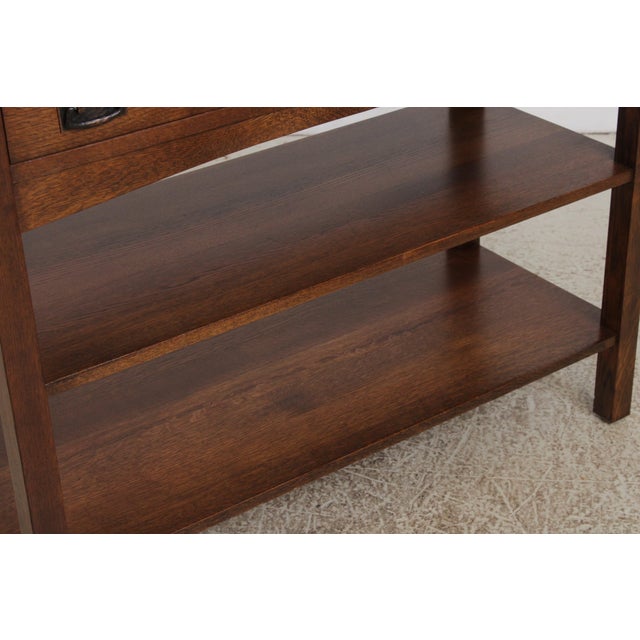 Stickley Mission Oak 2 Drawer Server Console For Sale - Image 9 of 17