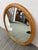 Contemporary Vintage Round Oak Framed Wall Mirror For Sale - Image 3 of 12