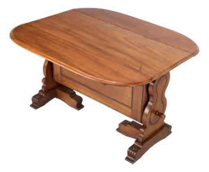 Antique European Ship Captain's Dining Table in Mahogany