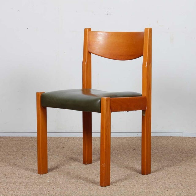 1980s Elm and Leather Chairs from Self, 1980, Set of 6 For Sale - Image 5 of 13