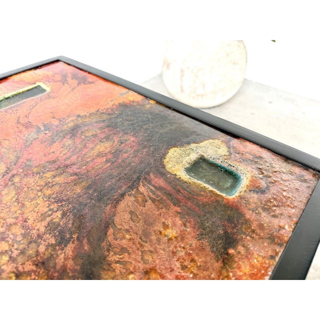 Coffee Table in Enameled Lava and Metal by Robert and Jean Cloutier, 1950s For Sale - Image 18 of 18