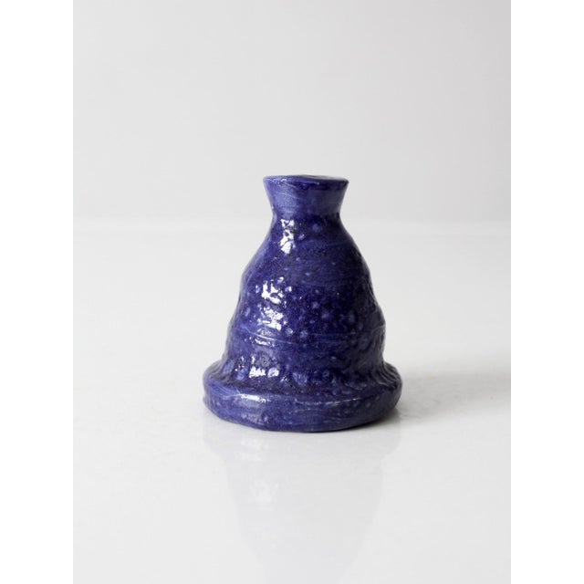Vintage Handmade Studio Pottery Vase For Sale - Image 4 of 10