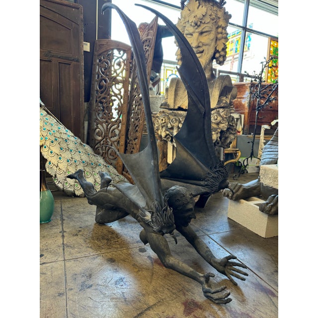 Oversized 1920s Style Gothic Spanish Revival Devil Weathervane For Sale In Los Angeles - Image 6 of 12