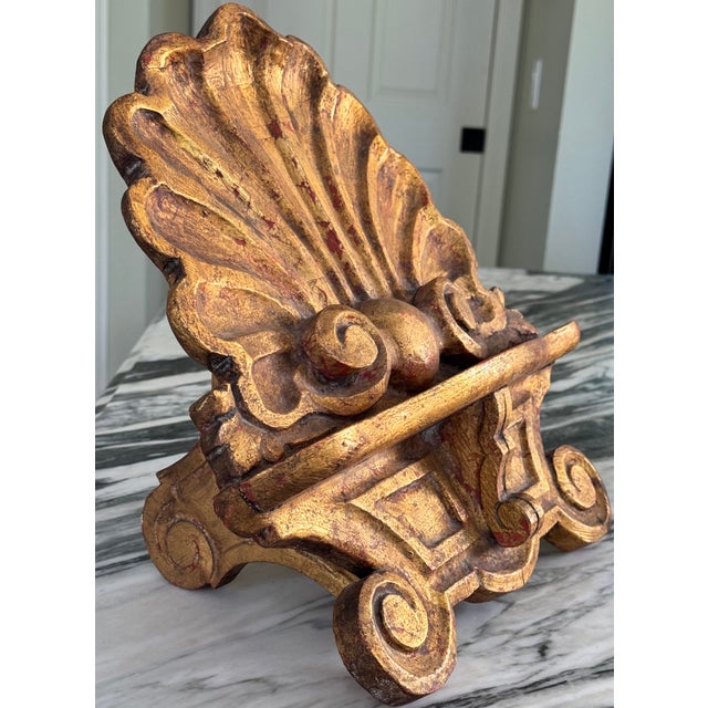 Made in Italy Vintage Grotto Shell Motif Carved Easel For Sale - Image 11 of 16