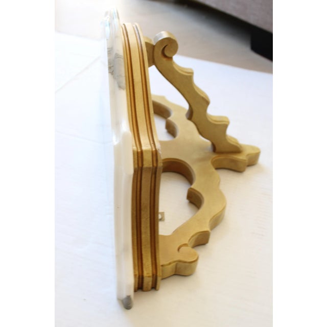 French Antique Italian Polished Marble Wall Mount Ledge/Shelf For Sale - Image 3 of 8