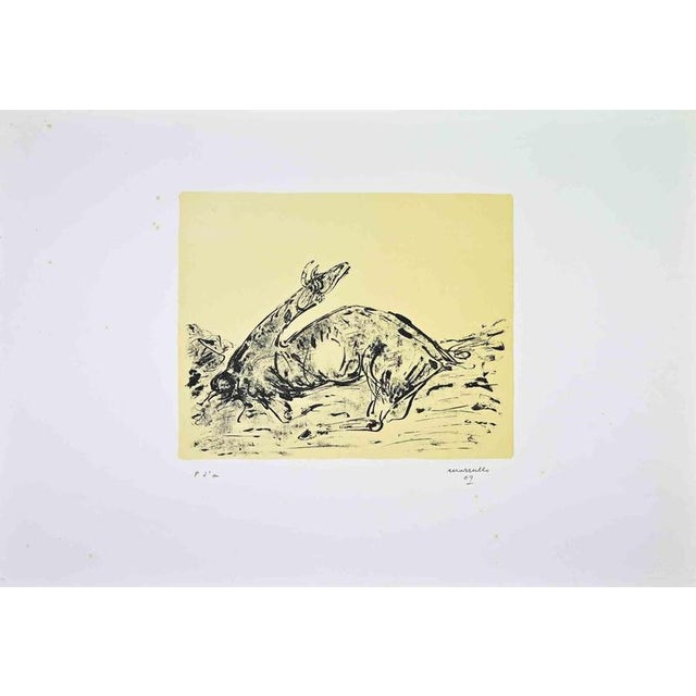Lithograph realized in 1959. Hand signed and dated in pencil. Artist Proof. Good conditio, with some minor foxing. This...
