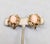Mid-Century Modern Vintage 1973 Signed Napier Modernist Goldtone Faux-Coral Cabochon Clip Earrings - 2 Pieces For Sale - Image 3 of 7