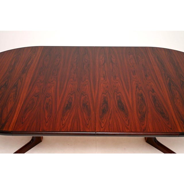 Brown Vintage Danish Extending Dining Table, 1960s For Sale - Image 8 of 13