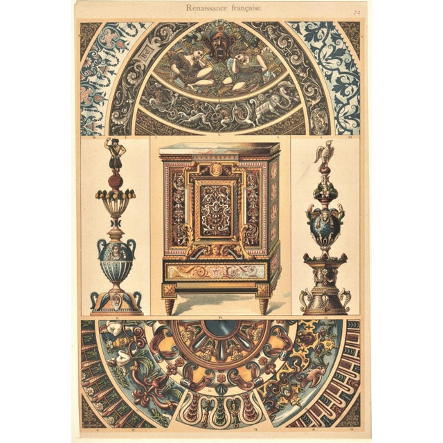1900 - 1909 French 1900 Chromolithograph Design-French Renaissance For Sale - Image 5 of 5
