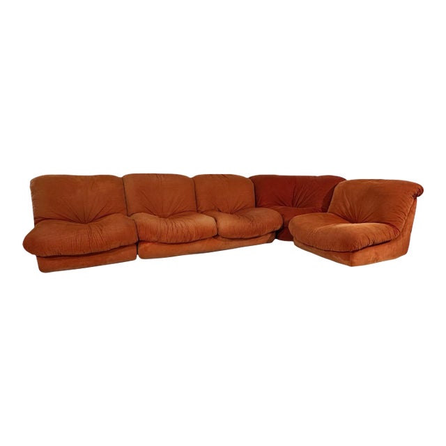 Vintage Italian Modular Sofa From Airborne, 1960s Italy- 5 Pieces For Sale
