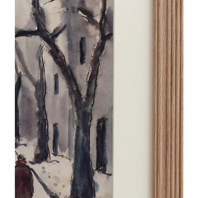 Max Escalon de Fonton, Provencal Plane Trees in Winter, Gouache, Framed For Sale - Image 15 of 18