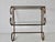 Mid-century Italian Gilt Rope Two-Tier Wall Shelf Towel Bar with new glass shelves. Scrolled sides. Perfect for a...