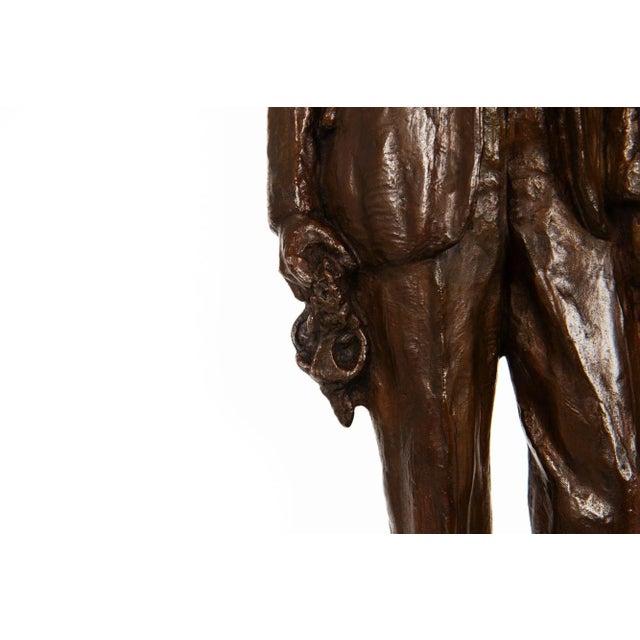 Rare American Bronze Sculpture of Prison Reformer Thomas Mott Osborne For Sale - Image 16 of 18