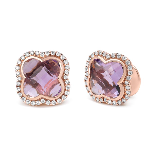 Wear your luck whenever you slip on these gorgeous 18k rose gold stud earrings. These earrings bring you good fortune in...