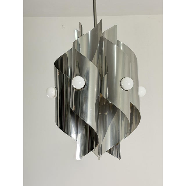 6-Light Chandelier in the style of Reggiani, 1970s For Sale - Image 9 of 9