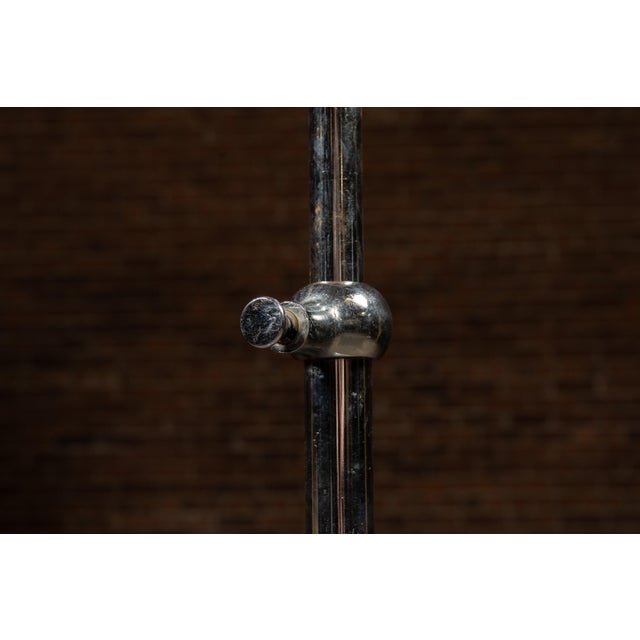 Silver Vintage Art Deco Nickel-Plated Garment Rack For Sale - Image 8 of 9