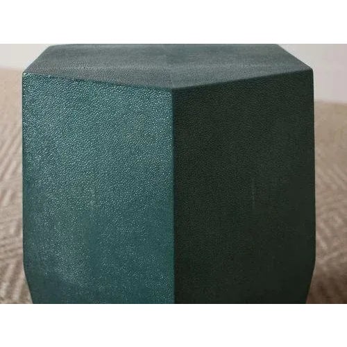 Contemporary Modern Davion Hex Teal Stool For Sale - Image 3 of 5