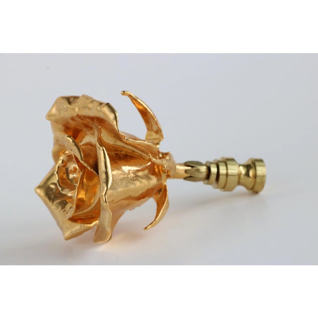 Gold Rose Lamp Finial For Sale - Image 4 of 6