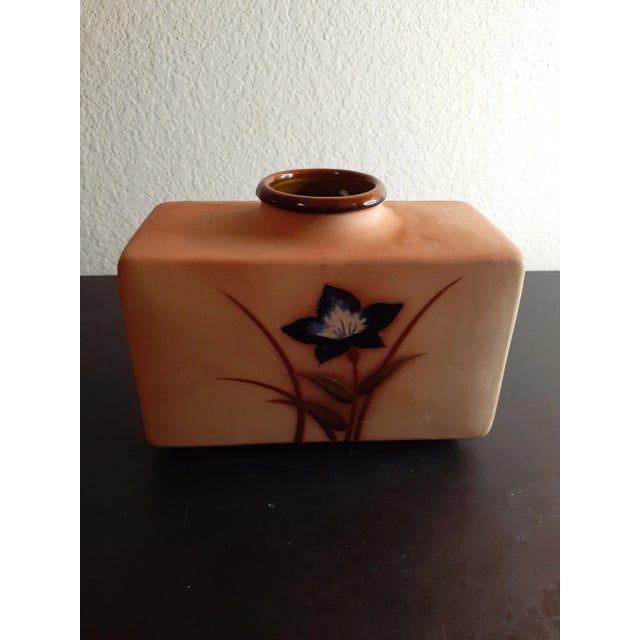 Ceramic 1970s Hand-painted Oriental Floral Ceramic Tea Caddy Vase For Sale - Image 7 of 9