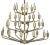 Mid-Century Modern NOIR Montoro Chandelier, Antique Brass For Sale - Image 3 of 4