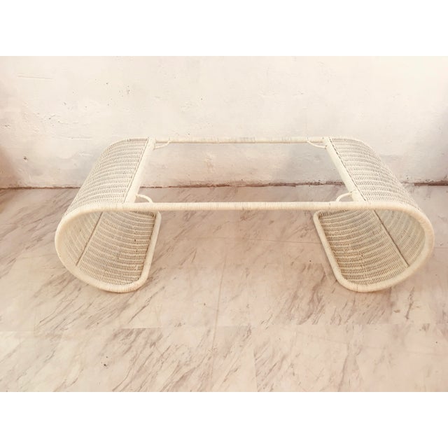 Vintage Wicker Coffee Table Chairish