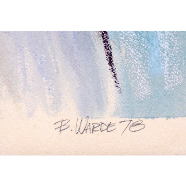 Paint Standing Female Figurative Nude in Watercolor and Pastel on Paper by B. Warde For Sale - Image 7 of 7
