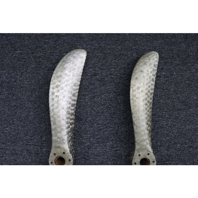 Silver Pair of Paragon Stainless-Wrapped Propellers by Paragon, Baltimore For Sale - Image 8 of 12