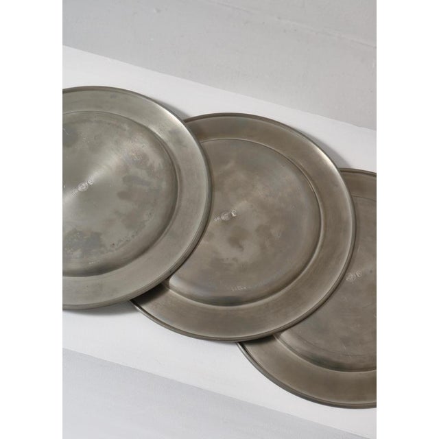 Pewter Charger Plates from Svenskt Tenn, Sweden, 1950s, Set of 6 For Sale - Image 12 of 17