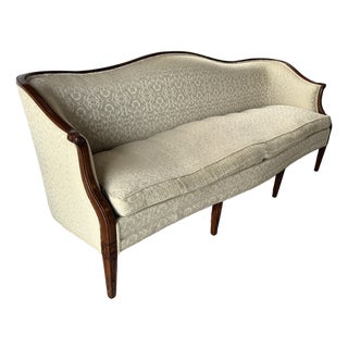 Antique Wood Framed Hickory Chair Sofa For Sale